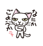 半目の白い猫（個別スタンプ：25）