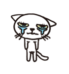 半目の白い猫（個別スタンプ：28）