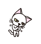 半目の白い猫（個別スタンプ：32）