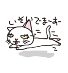 半目の白い猫（個別スタンプ：39）