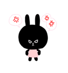 ピンク×黒rabbit（個別スタンプ：17）