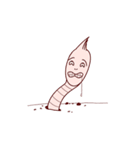 Funny Earthworm（個別スタンプ：4）