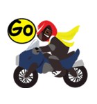 Rider motorcycle cartoon V.2（個別スタンプ：9）