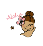 Hawaiian Hula Girlハワイアンフラガール（個別スタンプ：1）