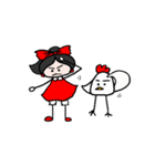 すずらんちゃんとコッコくん（個別スタンプ：3）