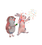 ハリネズミ君とウサギ君（個別スタンプ：5）