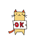 しかくいネコ（個別スタンプ：13）