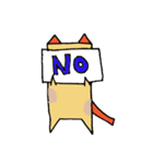 しかくいネコ（個別スタンプ：14）