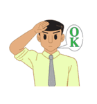 Smart office man (EN)（個別スタンプ：19）