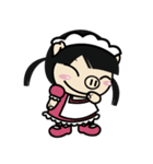 Lady PIGA doesn't talk much this time（個別スタンプ：3）