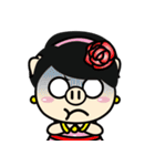 Lady PIGA doesn't talk much this time（個別スタンプ：31）