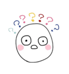 表情豊かなしろくてまるいやつ（個別スタンプ：1）