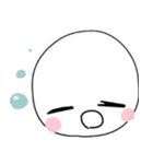表情豊かなしろくてまるいやつ（個別スタンプ：5）