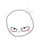 表情豊かなしろくてまるいやつ（個別スタンプ：18）