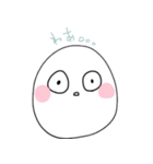 表情豊かなしろくてまるいやつ（個別スタンプ：20）
