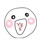 表情豊かなしろくてまるいやつ（個別スタンプ：21）