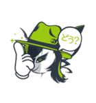 謎の男とミニライオン（個別スタンプ：7）