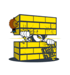 謎の男とミニライオン（個別スタンプ：25）