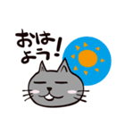 灰色猫の毎日（個別スタンプ：13）