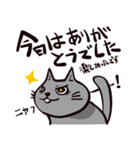 灰色猫の毎日（個別スタンプ：23）
