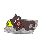 ブラックねこ 工場編（個別スタンプ：13）