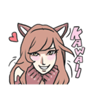AsB - Neko Girls Cat Cafe！（個別スタンプ：8）