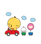 Yellow D ＆ White D（個別スタンプ：37）