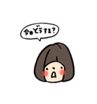 koyukingcolorのおかっぱちゃん2（個別スタンプ：3）