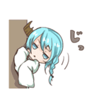 つのっ子ちゃんとうさぎ人魚ちゃん（個別スタンプ：2）