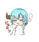 つのっ子ちゃんとうさぎ人魚ちゃん（個別スタンプ：6）
