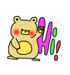 ぽっちゃりくまさん。よく使う言葉と共に。（個別スタンプ：1）