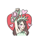 AsB - The Statue Of Liberty Heart Play（個別スタンプ：5）