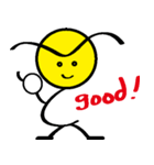 Go for it！ eyebrows long father（個別スタンプ：40）