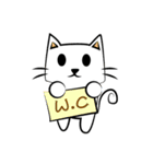 Bird and cat.（個別スタンプ：25）