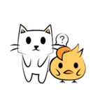 Bird and cat.（個別スタンプ：40）