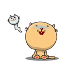 まるいネコをやってます（個別スタンプ：4）