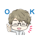 ほんわか系メガネ男子（個別スタンプ：4）