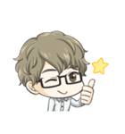 ほんわか系メガネ男子（個別スタンプ：6）