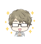 ほんわか系メガネ男子（個別スタンプ：35）