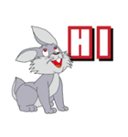 幸せの銀ウサギ（個別スタンプ：1）