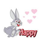 幸せの銀ウサギ（個別スタンプ：15）