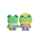 Mushbuh Froggy Couple Stickoid Pack（個別スタンプ：2）