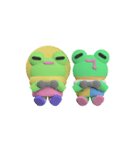 Mushbuh Froggy Couple Stickoid Pack（個別スタンプ：3）