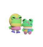 Mushbuh Froggy Couple Stickoid Pack（個別スタンプ：14）