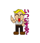 gold hair man（個別スタンプ：18）