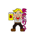 gold hair man（個別スタンプ：22）