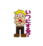 gold hair man（個別スタンプ：36）