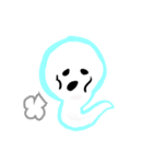 Cute white ghost（個別スタンプ：8）