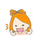 オレンジ色の彼女。（個別スタンプ：2）