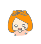 オレンジ色の彼女。（個別スタンプ：3）